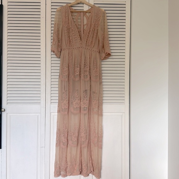 Pink Lace Dress - Picture 1 of 3